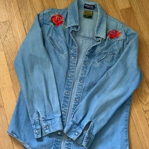 Wrightfox Jean jacket with roses